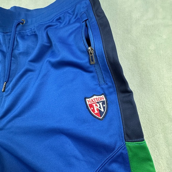 Parish Nation Mens Blue Green Drawstring‎ Track Joggers Athletic Logo Size 2X - Picture 4 of 16